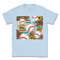 Dusty Blue baseball leopard sunflower Classic Tee - JahusDesignShop