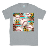 Heather Grey baseball leopard sunflower Classic Tee - JahusDesignShop