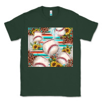 Sports Green baseball leopard sunflower Classic Tee - JahusDesignShop