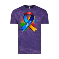 Cloud Purple autism ribbon Vintage Tee - Zillion Design Studio