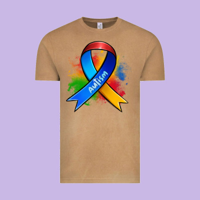 Autism Ribbon Vintage Tee Designed By Zillion Design Studio