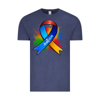 Vintage Denim autism ribbon Vintage Tee - Zillion Design Studio