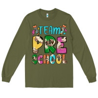 Army Green team preschool Long Sleeve Tee - JahusDesignShop