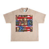 French Oak proud veteran seamless pattern Urban Heavy Tee - HRA Design Shop