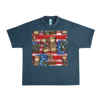 Midnight Navy proud veteran seamless pattern Urban Heavy Tee - HRA Design Shop