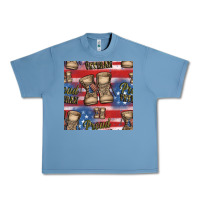 Pebble Blue proud veteran seamless pattern Urban Heavy Tee - HRA Design Shop