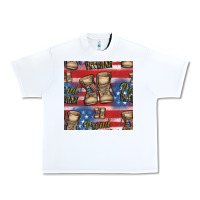White proud veteran seamless pattern Urban Heavy Tee - HRA Design Shop