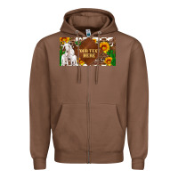 Chestnut (preview)baby goats and sunflower and cactus with cowhide license plat Zipper Hoodie - Artiststas