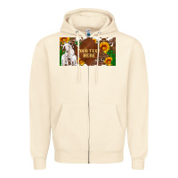 Sandshell (preview)baby goats and sunflower and cactus with cowhide license plat Zipper Hoodie - Artiststas