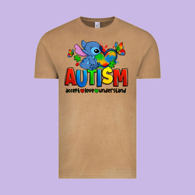 Autism Stitch Accept Love Understand Vintage Tee Designed By Zillion Design Studio