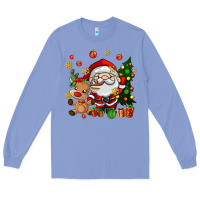 Colony Blue santa and reindeer Long Sleeve Tee - AdoDesignShop