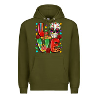 Army Green cinco de mayo love Premium Hoodie - LillyAllenDesigns