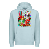 Blue Mist cinco de mayo love Premium Hoodie - LillyAllenDesigns