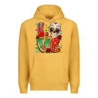 Mustard cinco de mayo love Premium Hoodie - LillyAllenDesigns