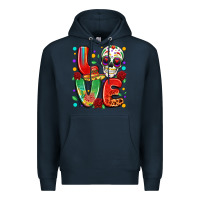 Navy cinco de mayo love Premium Hoodie - LillyAllenDesigns