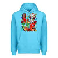 Ocean Blue cinco de mayo love Premium Hoodie - LillyAllenDesigns