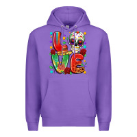Purple cinco de mayo love Premium Hoodie - LillyAllenDesigns