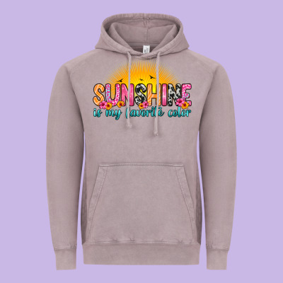 Sunshine Is My Favorite Color Vintage Hoodie Designed By Zillion Design Studio
