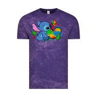 Cloud Purple autism stitch heart Vintage Tee - Zillion Design Studio