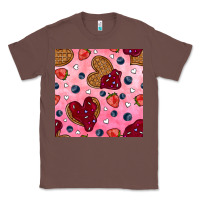 Chestnut valentines day waffles seamless pattern Classic Tee - BundleAndBundleShop
