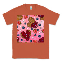Copper valentines day waffles seamless pattern Classic Tee - BundleAndBundleShop