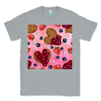 Heather Grey valentines day waffles seamless pattern Classic Tee - BundleAndBundleShop