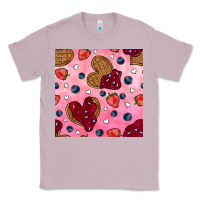 Lilac valentines day waffles seamless pattern Classic Tee - BundleAndBundleShop