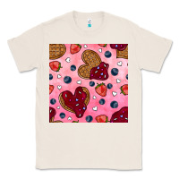 Natural valentines day waffles seamless pattern Classic Tee - BundleAndBundleShop