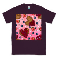 Plum valentines day waffles seamless pattern Classic Tee - BundleAndBundleShop