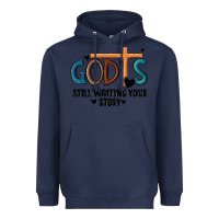 Navy god is still waiting your story Heavyweight Hoodie - MaliasSmallBusiness