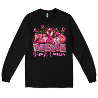 Black tackle breast cancer with pumpkin Long Sleeve Tee - AdoDesignShop