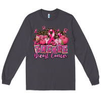 Smoke tackle breast cancer with pumpkin Long Sleeve Tee - AdoDesignShop