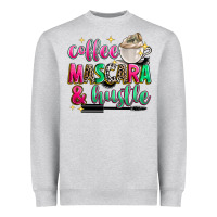 Heather Grey coffee mascara and hustle Heavyweight Sweatshirt - Zillion Design Studio