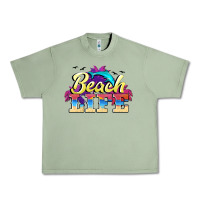 Oil Green beach life Urban Heavy Tee - BarkalooDesign