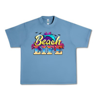 Pebble Blue beach life Urban Heavy Tee - BarkalooDesign