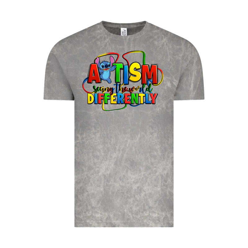 Autism Stitch Seeing The World Differently Vintage Tee by Zillion Design Studio | Teevron