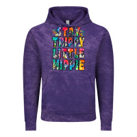 Cloud Purple stay trippy little hippie Vintage Hoodie - Zillion Design Studio