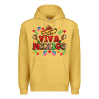 Antique Gold viva mexico Premium Hoodie - LillyAllenDesigns