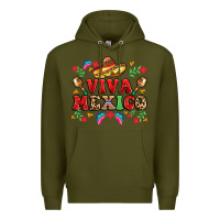 Army Green viva mexico Premium Hoodie - LillyAllenDesigns