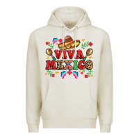 Oatmeal Heather viva mexico Premium Hoodie - LillyAllenDesigns