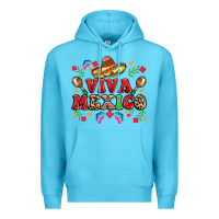 Ocean Blue viva mexico Premium Hoodie - LillyAllenDesigns