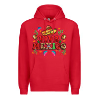 Red viva mexico Premium Hoodie - LillyAllenDesigns