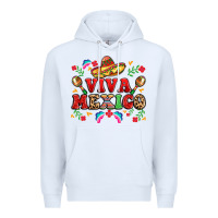 White viva mexico Premium Hoodie - LillyAllenDesigns