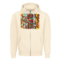 Sandshell western horses roses and bullskulls wıth cowhide amd serape brushstro Zipper Hoodie - Artiststas