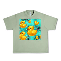 Oil Green rubber duck seamless pattern Urban Heavy Tee - HRA Design Shop