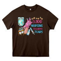 Chocolate Brown nursing student tears Heavy Core Tee - RacoonDesign