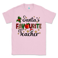 Bubblegum Pink santas favourite teacher Classic Tee - AdoDesignShop