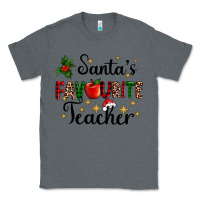 Charcoal Heather santas favourite teacher Classic Tee - AdoDesignShop