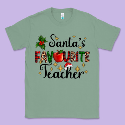 Santas Favourite Teacher Classic Tee Designed By Adodesignshop