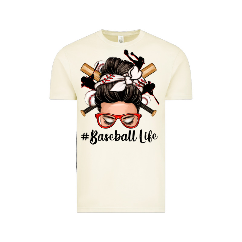 Baseball Life Messy Bun Vintage Tee by Zillion Design Studio | Teevron